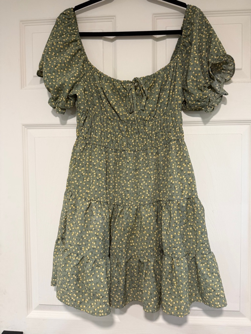 Sage Green Floral Dress